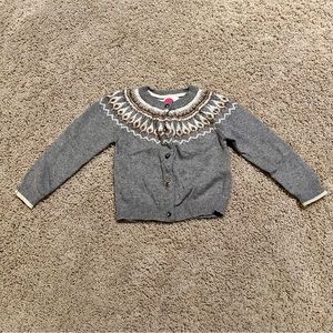 Mini Boden Girls Sweater | Gray | 3-4 Years